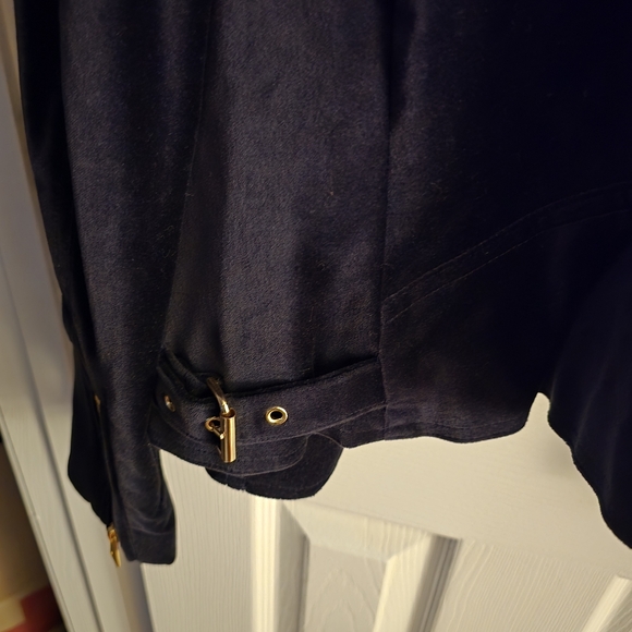 Ralph Lauren Velvet Moto Jacket - Picture 9 of 12